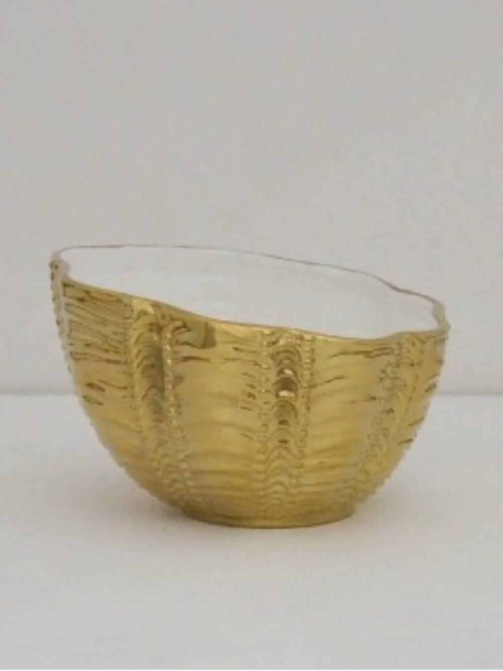Set of 6 Elegant Gold Ceramic Serving Bowl Fable Aura Bowl, 5.5